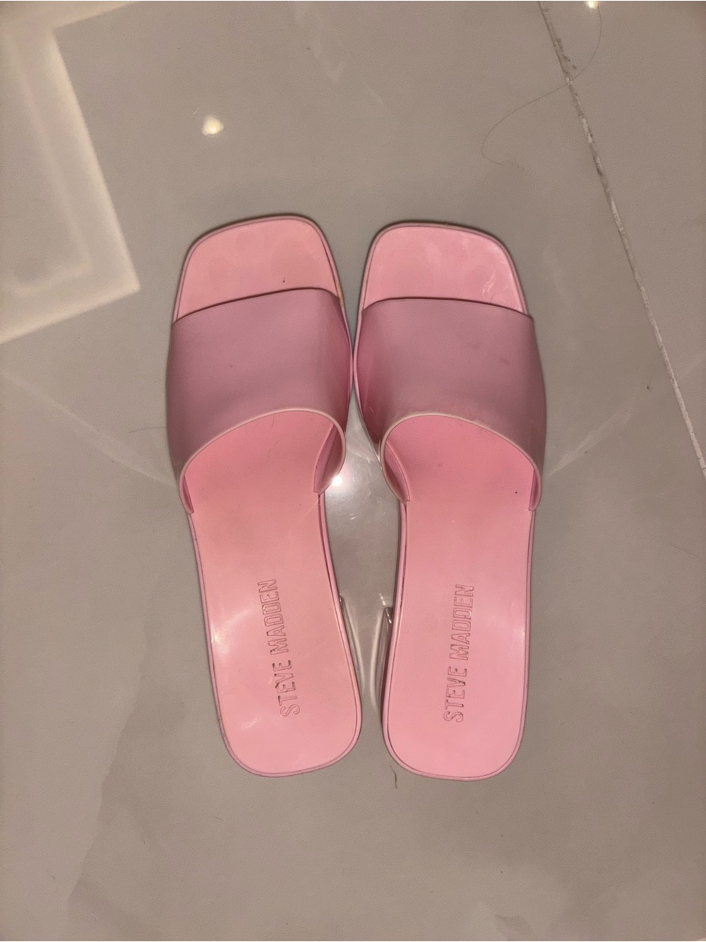 Steve Madden Pink Slide Mules